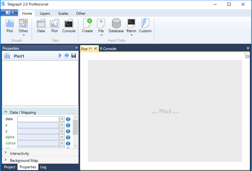 Stagraph Create R visual from Power BI data